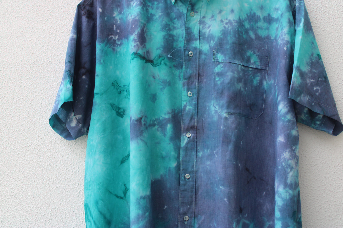 Teal and Indigo Tie Dye shirt